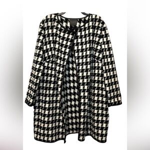The Limited Houndstooth Check Blazer Black White 22W